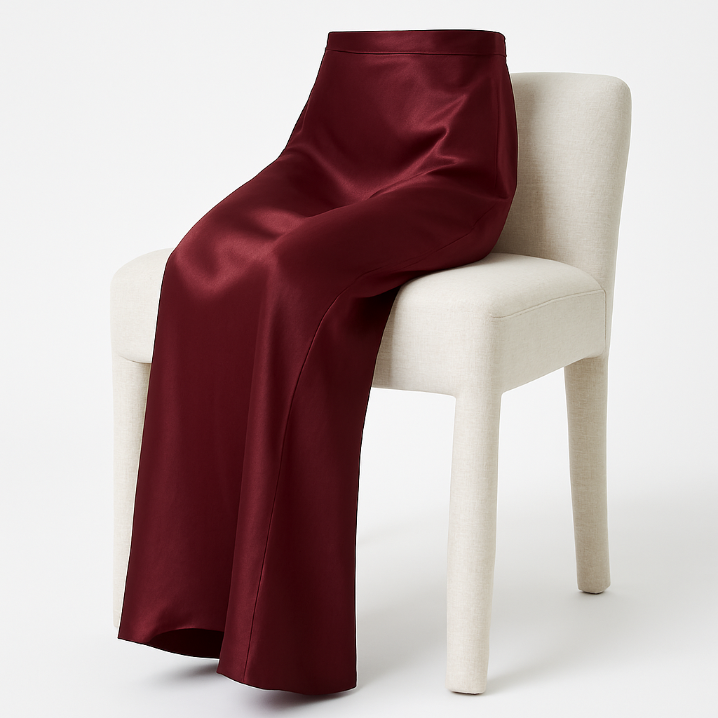 Burgunderrote Seidenhose - Wickden Hosen