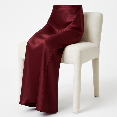 Burgunderrote Seidenhose - Wickden Hosen